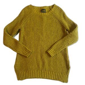 American Eagle Ahh-mazingly Soft Ribbed Crewneck Pullover Sweater Olive Green S